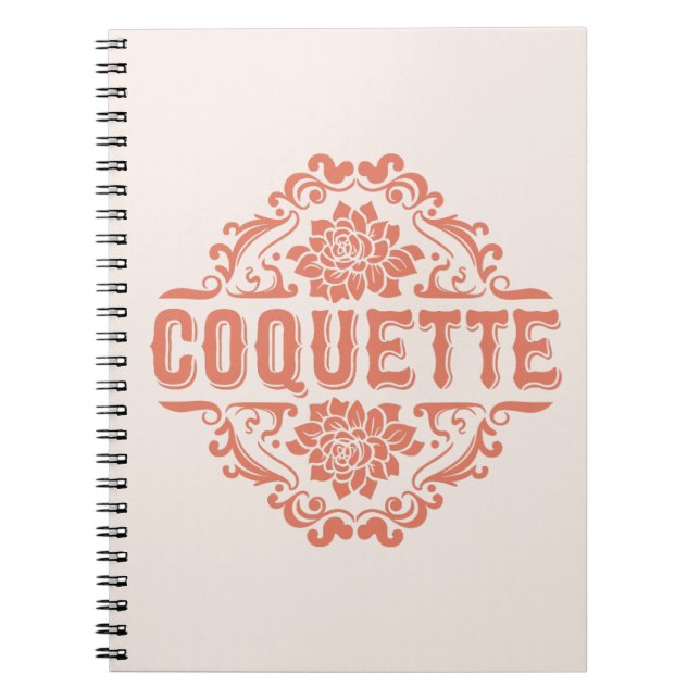 Coquette aesthetic girl pink notebook (Front)