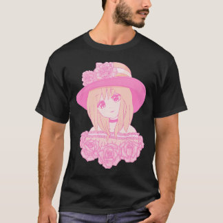 Coquette Aesthetic Pink Anime Girl Downtown Aesthe T-Shirt