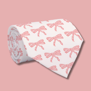 Coquette aesthetic pink bow tie