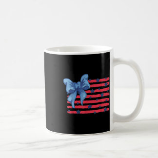 Coquette American Flag 4th Of July Patriotic Women Coffee Mug