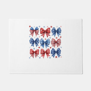 Coquette American Flag Coquette Bow 4th Of July  Doormat