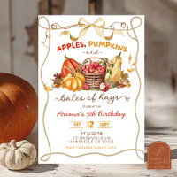 Coquette Apples Pumpkins and Bales of Hay birthday