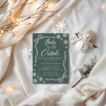 Coquette Baby its Cold outside green baby shower