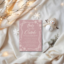 Coquette Baby its Cold outside pink baby shower