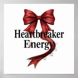 Coquette Baddie Aesthetic with Red Ribbon Poster