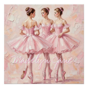 coquette ballerina custom name nursery poster 🩰✨