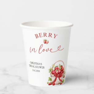 Coquette Berry in Love Bridal Shower Paper Cups