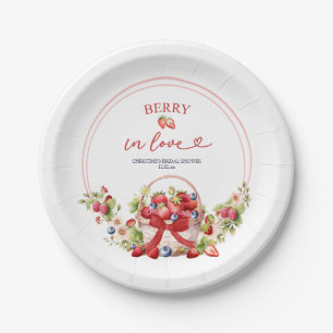 Coquette Berry in Love Bridal Shower Paper Plates