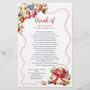 Coquette Berry in Love Drink If Bridal Shower Game