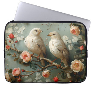 Coquette Birds Floral Laptop Sleeve
