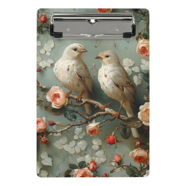 Coquette Birds Floral Mini Clipboard (Front)