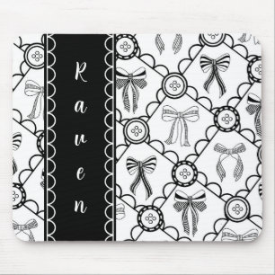 Coquette Black Bow Mouse Mat