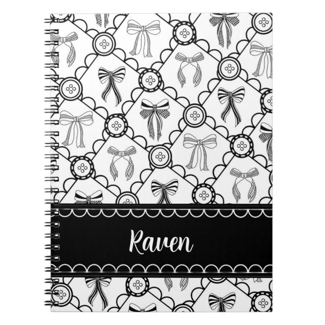 Coquette Black Bow Notebook (Front)