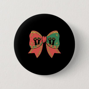 Coquette Black History Month African American Bow  6 Cm Round Badge
