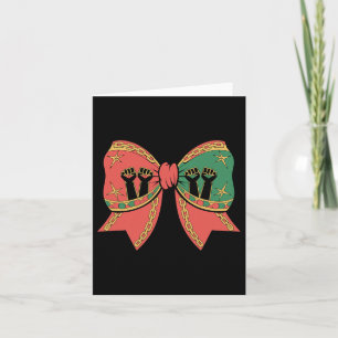 Coquette Black History Month African American Bow Card
