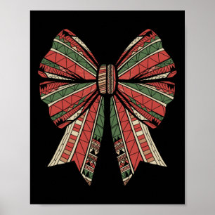 Coquette Black History Month African American Bow  Poster