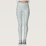 Coquette Blue Bows Hand Drawn Pattern Leggings<br><div class="desc">Coquette and whimsical leggings featuring hand drawn illustration of blue bows and hearts.</div>