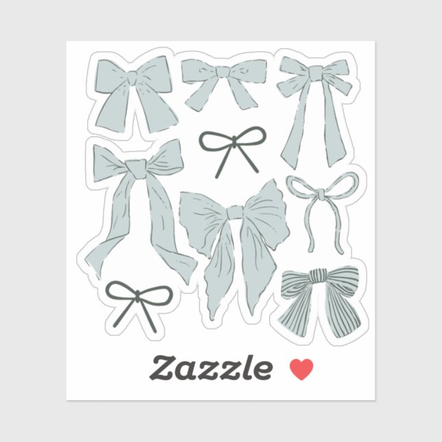 Coquette Blue Bows Romantic (Sheet)