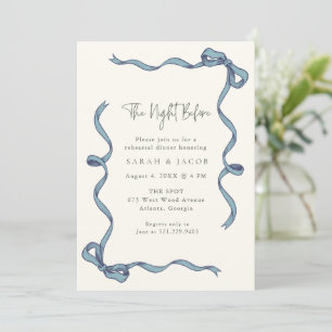 Coquette Blue The Night Before Rehearsal Dinner Invitation