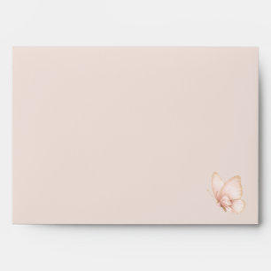 Coquette Blush Butterfly Theme Shower Party Envelope