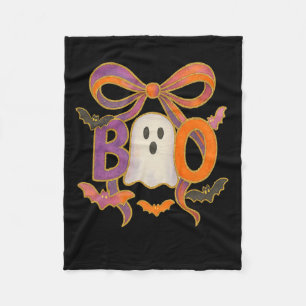 Coquette Boo Cute Ghost Spooky Funny Halloween Men Fleece Blanket