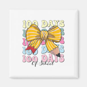 Coquette Bow 100 Days Of School Student Teacher 1 Magnet