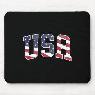 Coquette Bow 4th Of July Usa American Patriotic Wo Mouse Mat