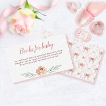 Coquette Bow and Florals Books for Baby Card