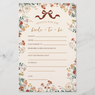 Coquette Bow Autumn Advices Bride To Be Game