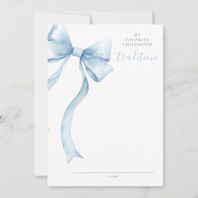 Coquette Bow Baby Shower Childhood Tradition Card (Front)