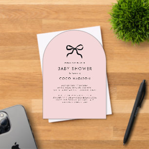 Coquette Bow Baby Shower Invitation Girl Invite
