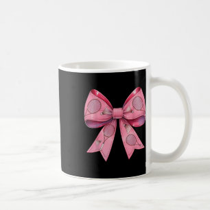 Coquette Bow Badminton Shuttle Racket Pink Ribbon Coffee Mug