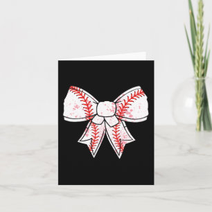 Coquette Bow Baseball Mama Mothers Day Women Kids Card