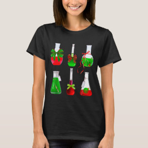 Coquette Bow Beakers Chemistry Lab Tech Scientist T-Shirt