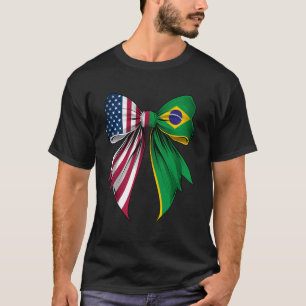 Coquette Bow Brazil Roots Heritage Brazilian Pride T-Shirt