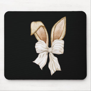 Coquette Bow Bunny Ears Rabbit Happy Easter Day Re Mouse Mat