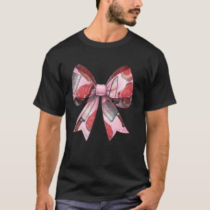 Coquette Bow Butcher Meat Cleaver Pattern Ribbon M T-Shirt