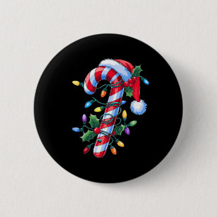 Coquette Bow Candy Cane Cute Christmas For Women G 6 Cm Round Badge
