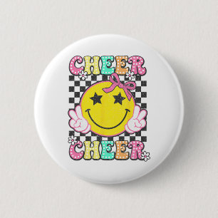 Coquette Bow Cheer Cheerleader Cheerleading Women 6 Cm Round Badge