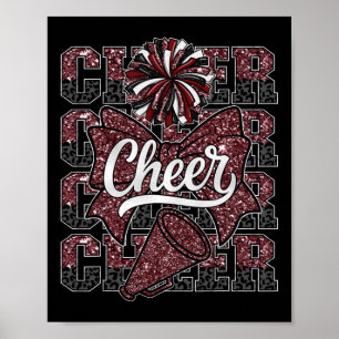 Coquette Bow Cheer Funny Cheerleader Cheerleading Poster