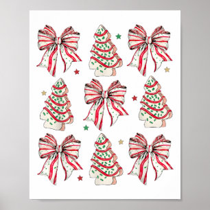 Coquette Bow Christmas Debbie Becky Jen Cake Lover Poster