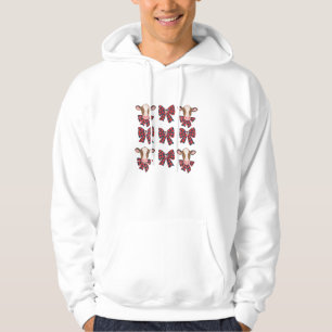 Coquette Bow Christmas Highland Cow Santa Cute Xma Hoodie
