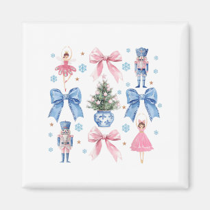 Coquette Bow Christmas Nutcracker Ballet Festive W Magnet
