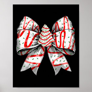 Coquette Bow Christmas Tree Cake Christmas Vibes G Poster