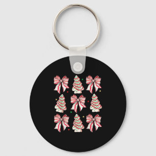 Coquette Bow Christmas Tree Cakes Xmas Family Paja Key Ring
