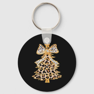 Coquette Bow Christmas Tree Xmas Holiday Girl Wome Key Ring