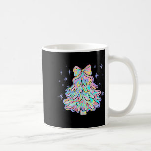 Coquette Bow Colorful Christmas Tree Merry Xmas Gi Coffee Mug