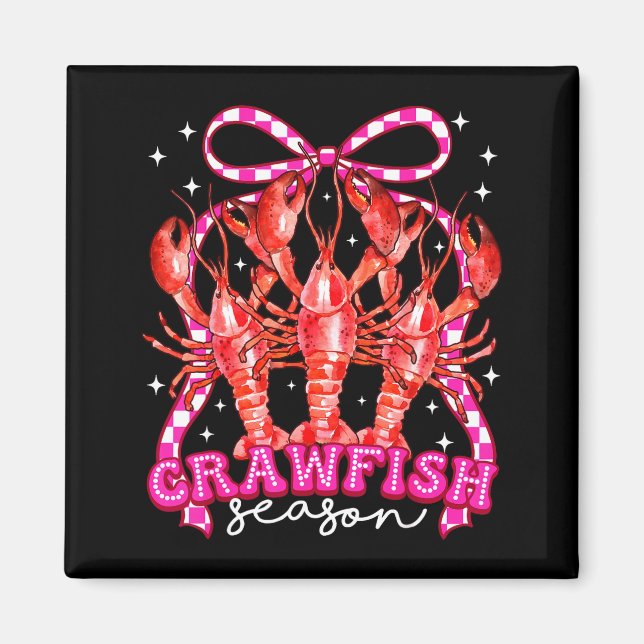 Coquette Bow Crawfish Boil Season For Men Women Ki Magnet (Front)
