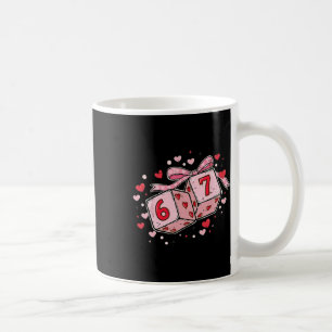 Coquette Bow Dice 67 Six Seven Meme Valentine 6 7 Coffee Mug