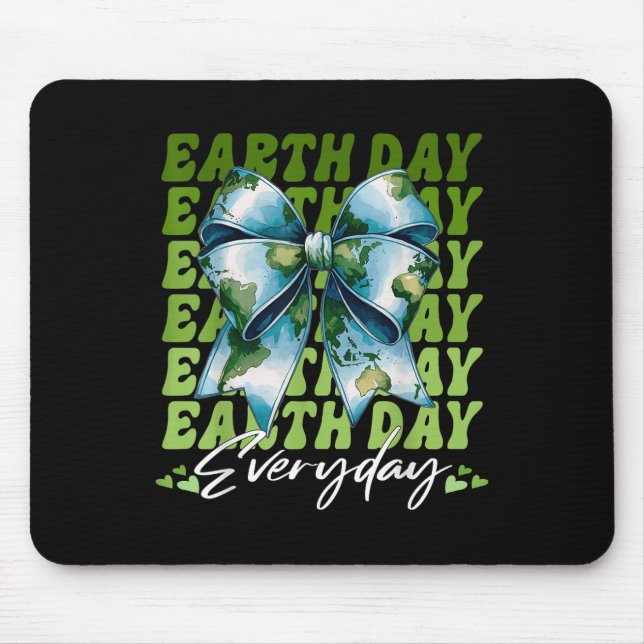 Coquette Bow Earth Day Everyday 2025 Matching  Mouse Mat (Front)